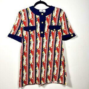 Vintage Christian Michel short-sleeved tunic Sz S